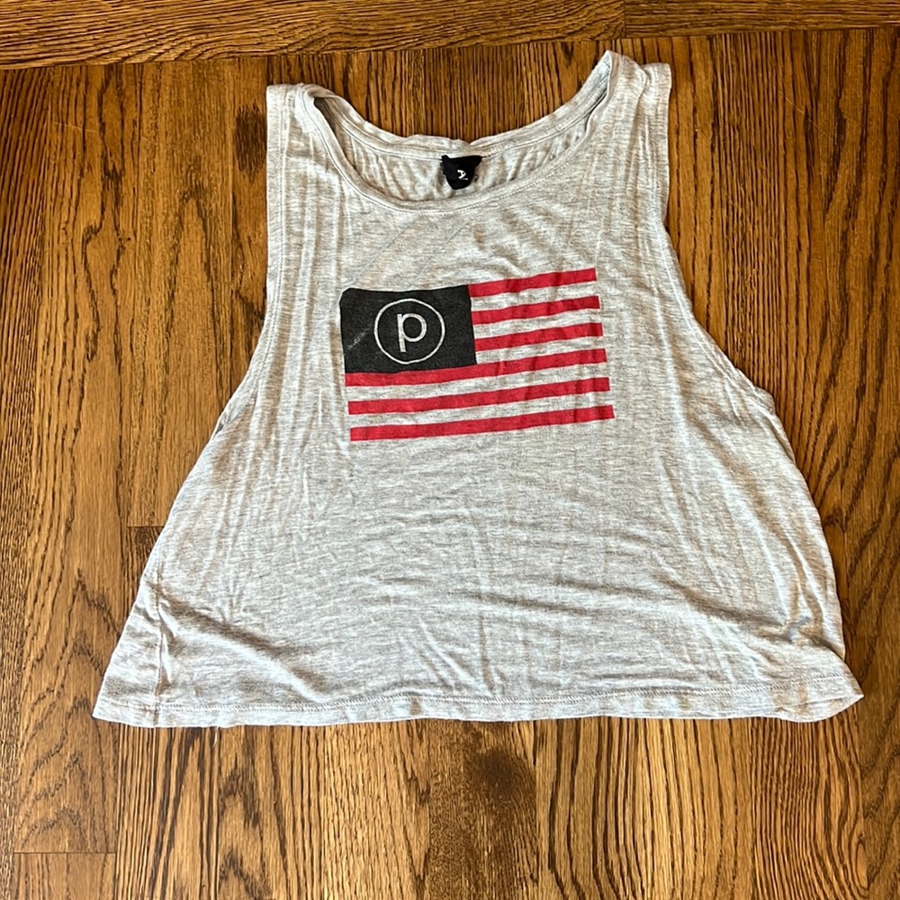 Pure barre American flag crop top